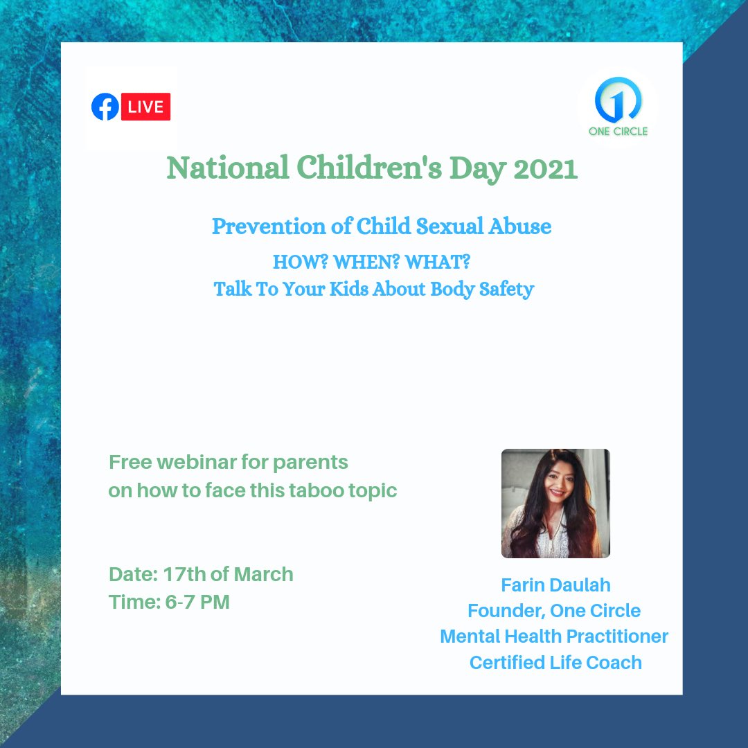 DaulahFarin's tweet photo. #childsexualabuse #bodysafety #lifeskills #education #mentalhealth #safeunsafetouch #onecirclebd #taranjoy https://t.co/nC7YjFpTXA