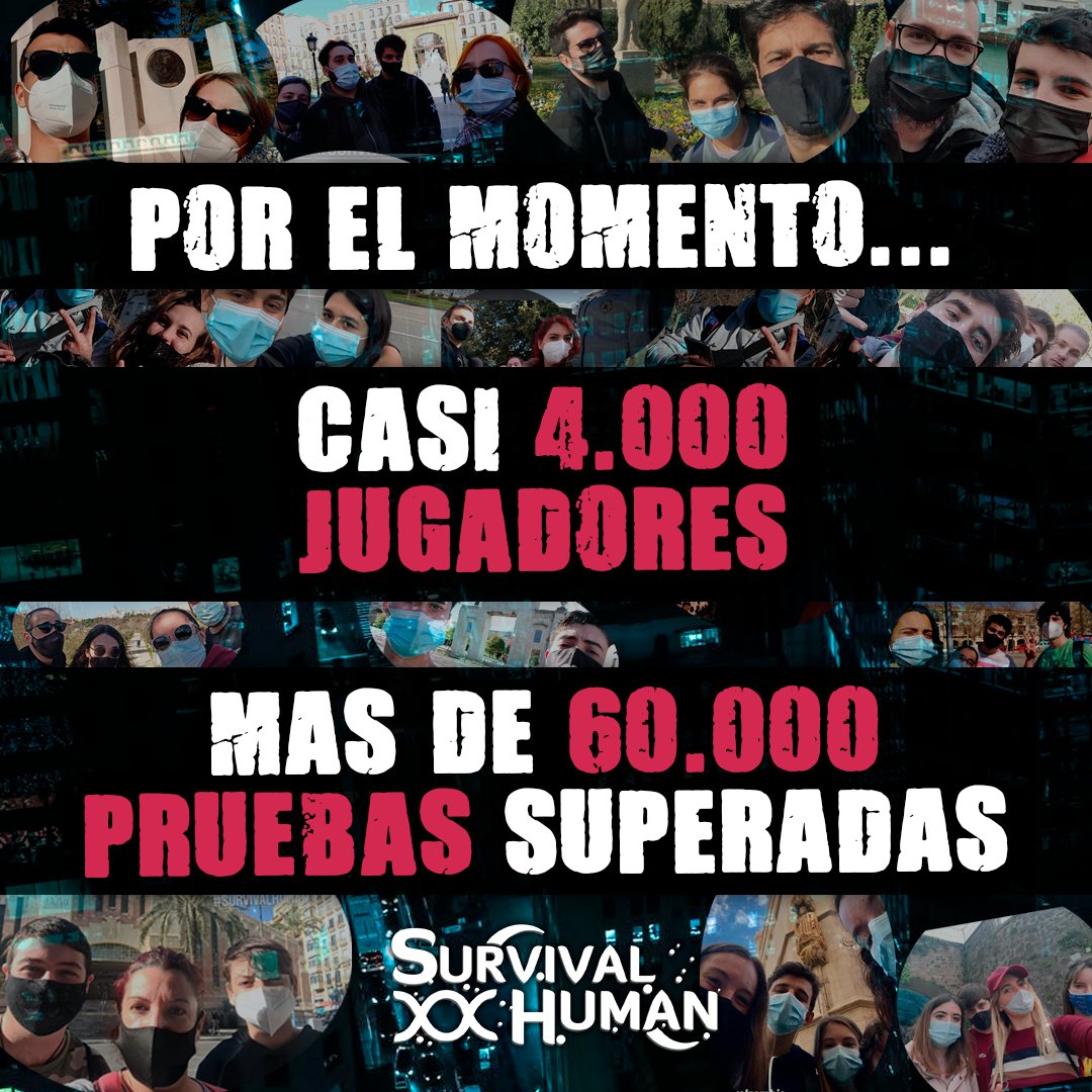 ¿CÓMO VAIS SUPERVIVIENTES?

¡No os lo hemos puesto fácil pero lo estáis haciendo genial!

Aún quedan unas horas para completar todas las pruebas posibles... 📝📝📝📝  ¡SOIS LOS MEJORES!  💪🏻

#SurvivalHuman #SurvivalZombie #somosWRG