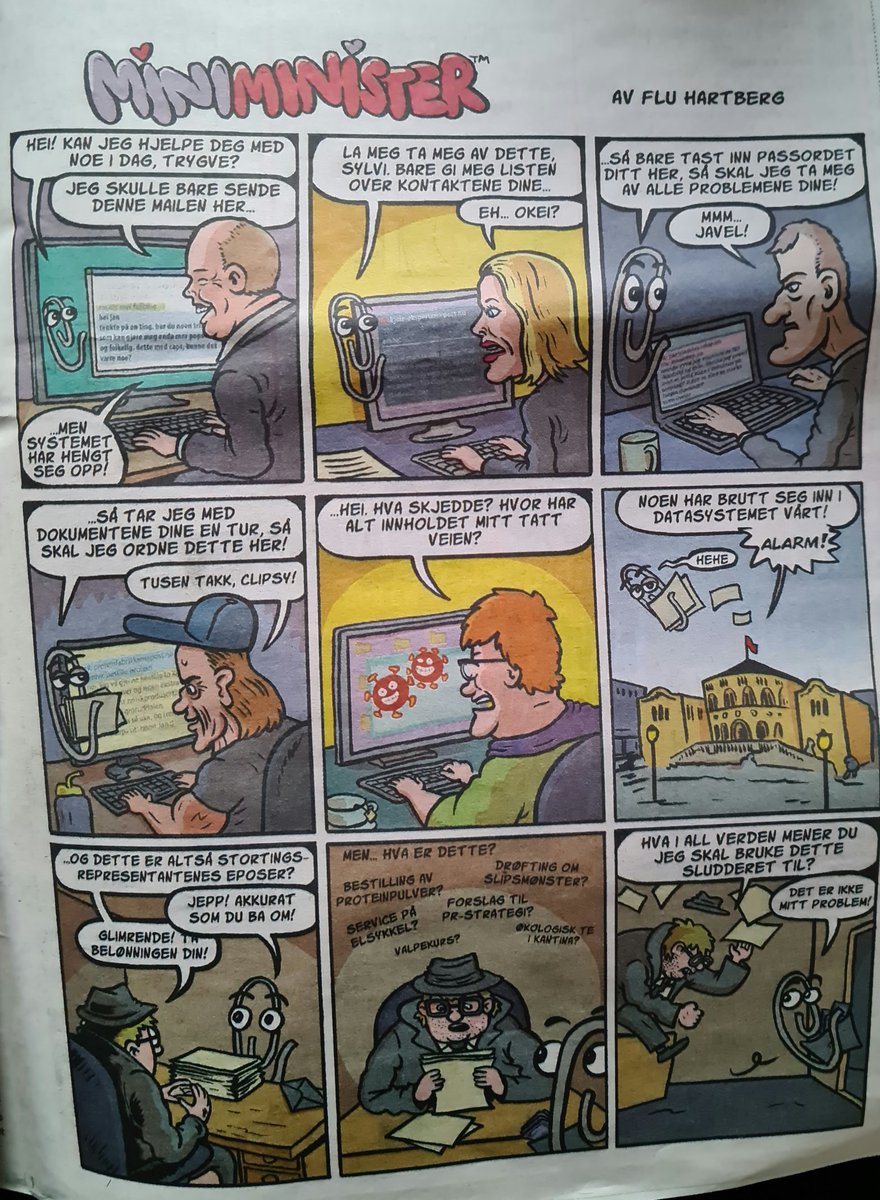 redundanton's tweet image. Datainnbruddet i stortingets e-postserver er tema hos @fluefar i @dagbladet #microsofthack