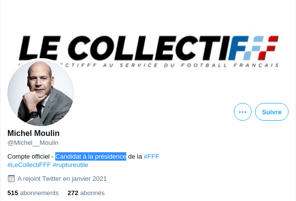 Loran750's tweet photo. Bonjour messieurs @FThiriez et @Michel__Moulin, n'oubliez pas d'ajouter la même mention que @RoyalSegolene dans votre bio Twitter.
#FFF #electionFFF https://t.co/kAd0HlYLLP