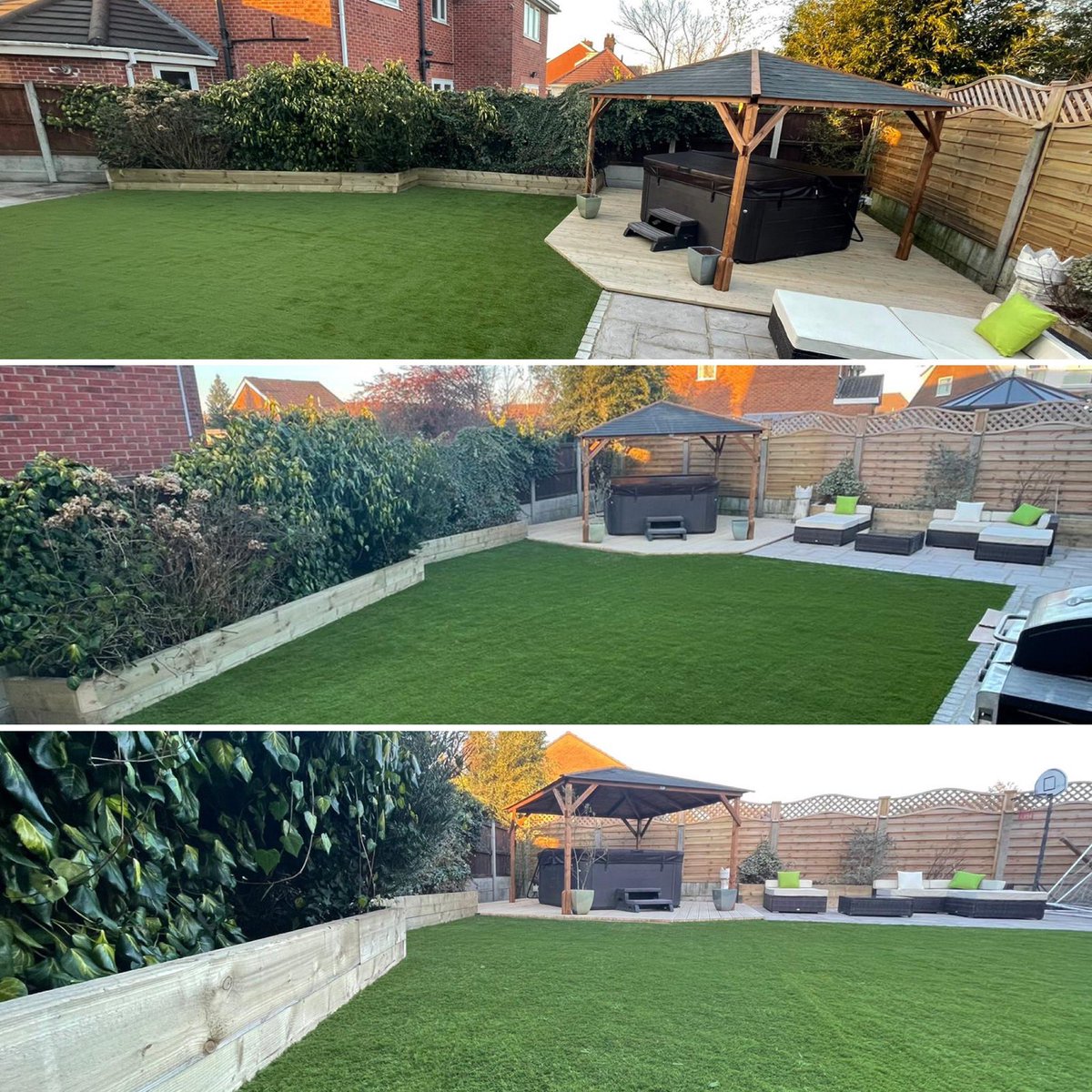 ag_essentials's tweet photo. Take a look at this garden makeover 😍 low maintenance &amp; looks great all year round!

We design, supply &amp; transform gardens with fence cladding, decking &amp; artificial grass! ✨

Send us a message with any questions &amp; to arrange your free quote! 👍 https://t.co/Yjva3yhaF2