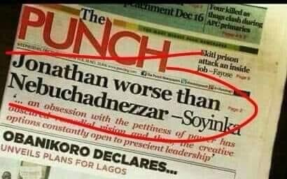 renoomokri's tweet photo. On Dec 3, 2014, Wole Soyinka accused then President @GEJonathan of being “worse than Nebuchadnezzar”.

I wonder if that is still his final answer, especially as tens of thousands of his fellow Ogun states indigenes relocate to Benin Republic because of herdsmen

#BuhariTormentor https://t.co/89B7MWu0qx