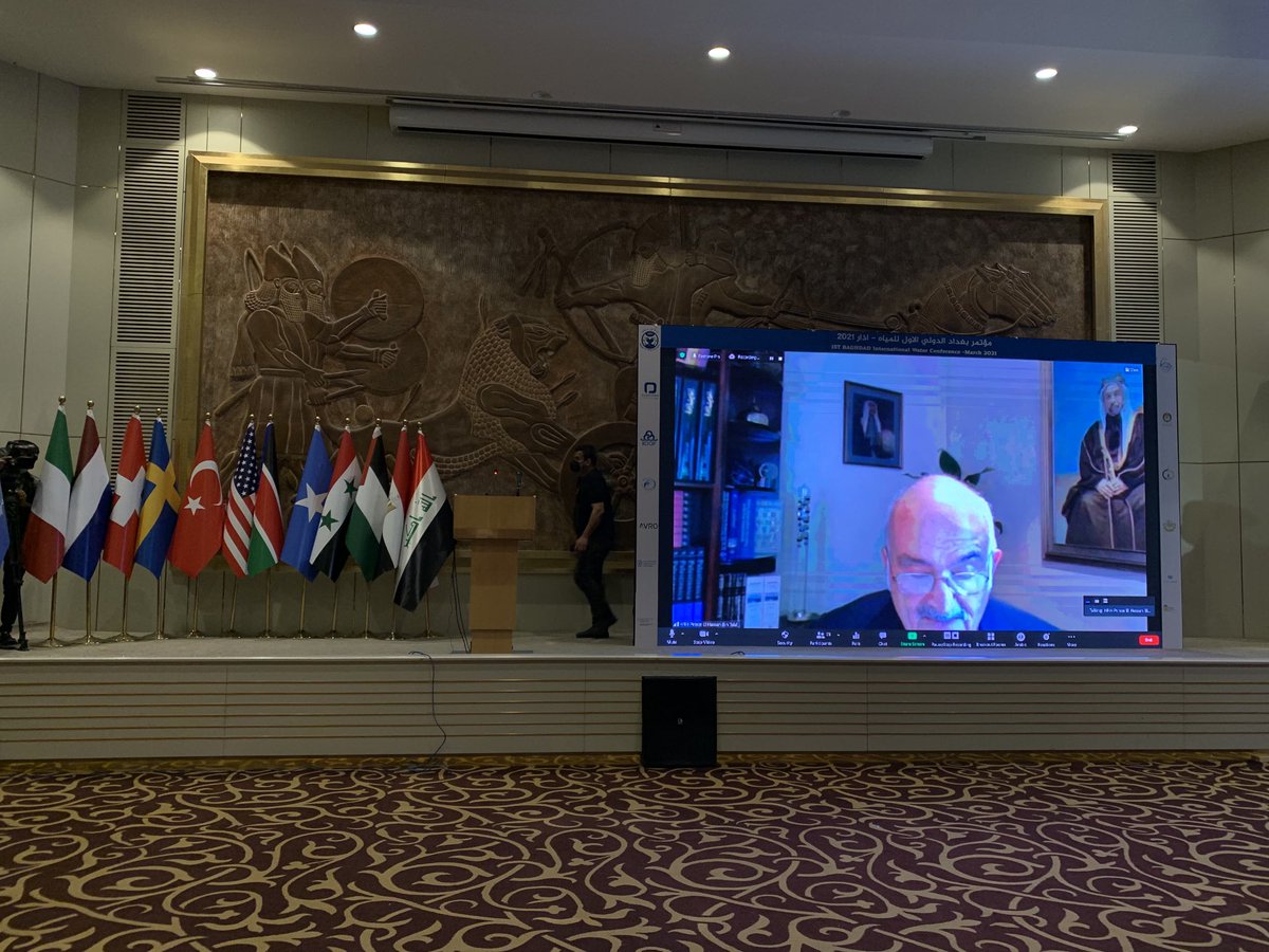 safia_alsouhail's tweet photo. #Baghdad 1st International Water Conference : 
“Achieving  #waterstability &amp; #waterresouces #sustainabledevelopment under the current challenges through uniting efforts to achieve water security for the region”.
Regional and international cooperation to mitigate water shortage .. https://t.co/9AXEKuuhKQ
