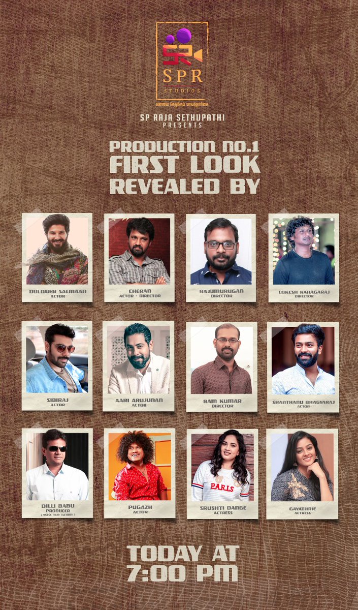 inandoutcinema's tweet photo. Here is the List of Icon's going to Launch @spr_studios Production No.1 First Look Today at 7:00 PM.
Stay Tuned 🎞
@act_vetri @SPRSethupathi @KurupKrisha @saravanan_naan @sheelaActress @bedremona @Pujithadevaraju @dir_avkparamtma @rameemusic
#SPRStudios @Winsun_PRO https://t.co/cX4pOS7mux