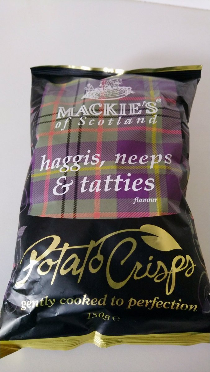 KiltieJackson's tweet photo. Found these this morning... Could be interesting! 😁 @mackies_crisps Loving the tartan! xx #crisps https://t.co/t0X8C8cb3Q