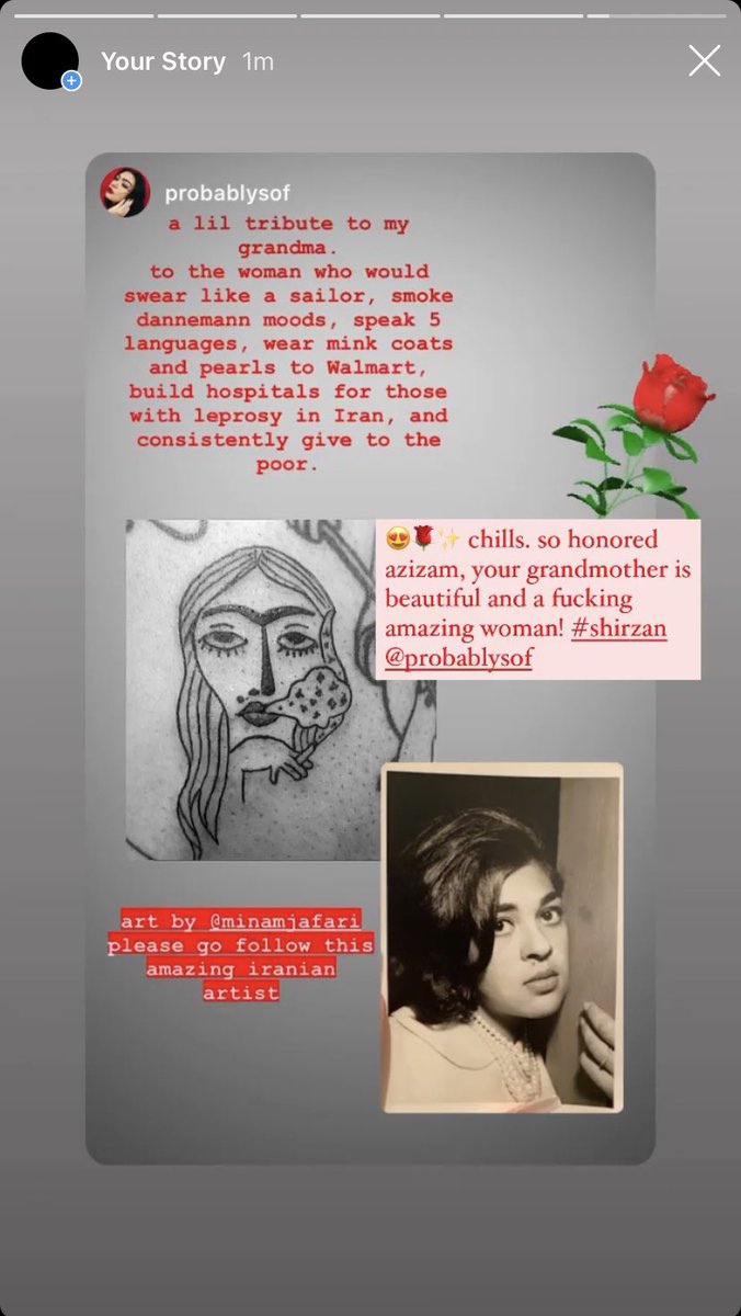 anar_lady's tweet image. when someone tattoos your art onto their body... 🤯🌹🖤!!!