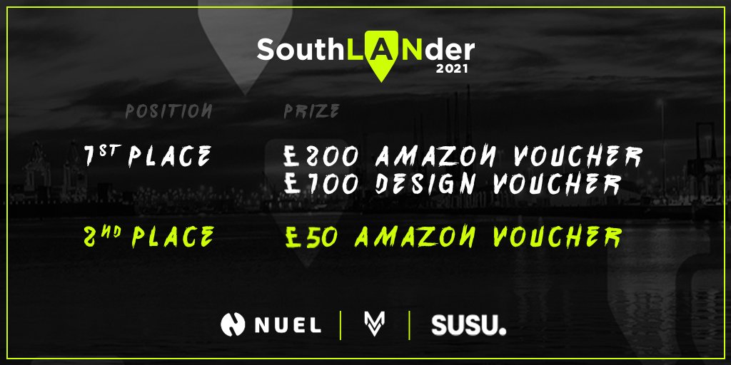 eventSouthLAN's tweet photo. Live now!!! The winner of this CS:GO tournament will receive a £200 Amazon @theNUEL  voucher plus a £100 design voucher from @MattStoryUK !  Runners up will receive a £50 Amazon voucher.

Who will be crowned champion @SwanseaGG or @SUBUEsports ?

https://t.co/HUWxgHKrLk https://t.co/p9cclfobdk