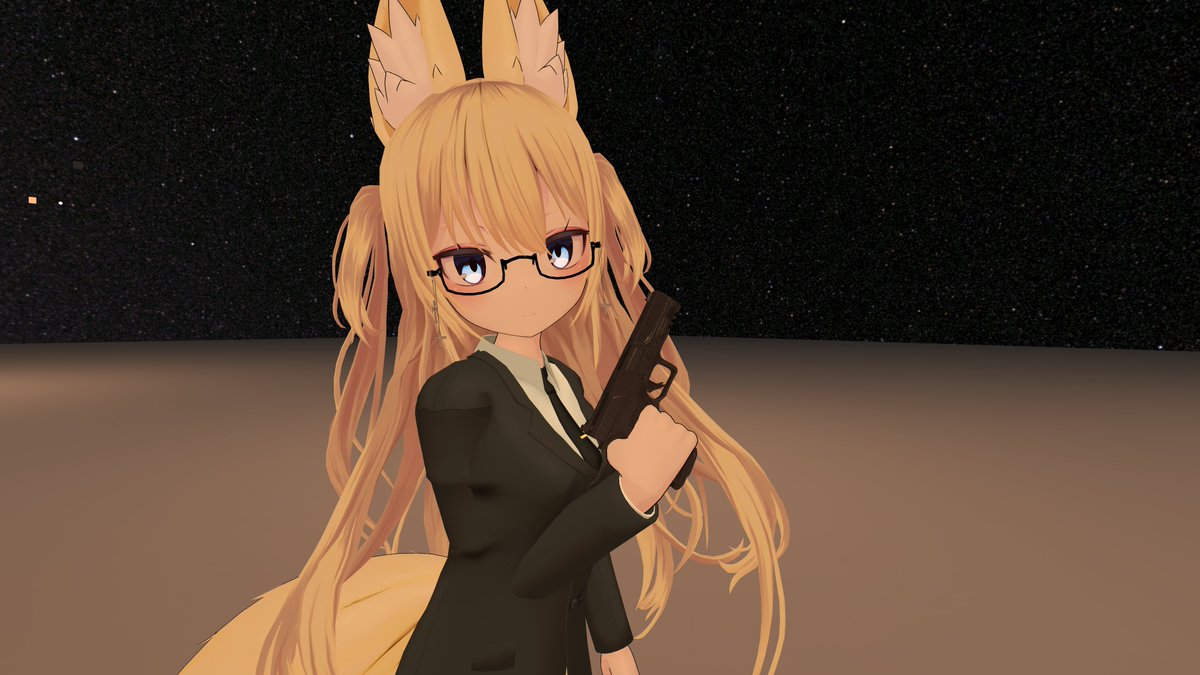 KressikVR's tweet photo. secret agent yuuko ;o https://t.co/bxKb4AMylx