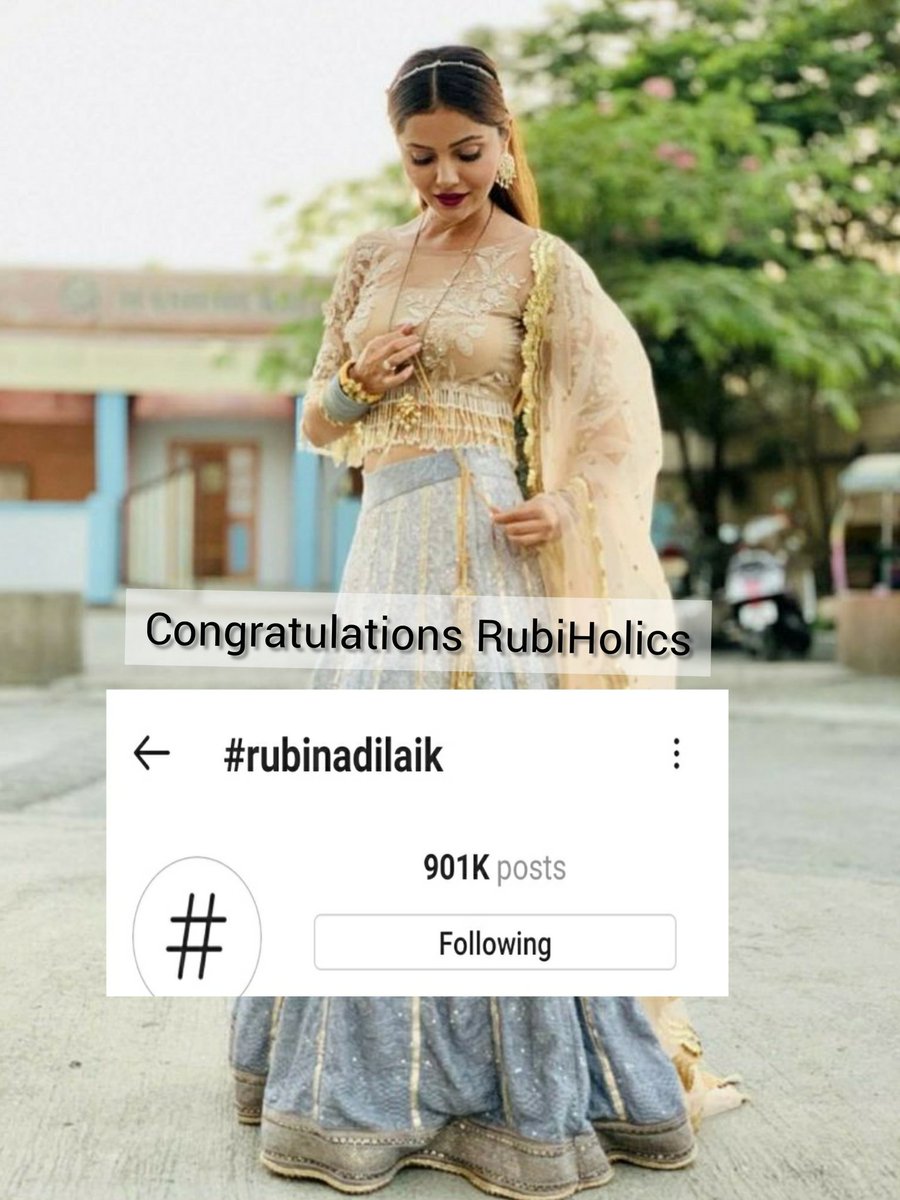 RubiDilaikOFC's tweet photo. Congratulations #RubiHolics 
One more step close to 1m 
Hats off to your dedication and passion 
Keep posting maximum pictures Let's make Hit 1m By Tomorrow 

Together we can 💪🥳

#RubinaDilaik https://t.co/UpHYNZKA5Z
