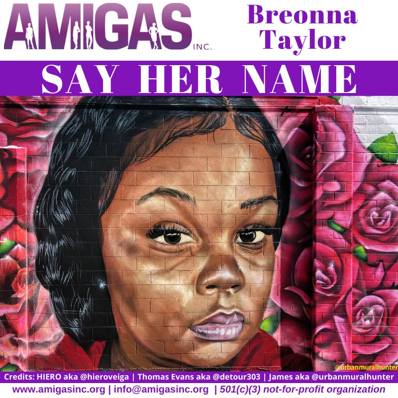 Breonna Taylor (6/5/93 - 3/13/20)
One year later, we continue to demand honest and accountable policing. #ccrb #powertothepeople #nojusticenopeace #sayhername
<a href="/amigasnj/">AMIGAS Inc.</a> <a href="/empowHER/">EmpowHER</a>
@heiroveiga <a href="/detour303/">Detour303</a> @urbanmuralhunter