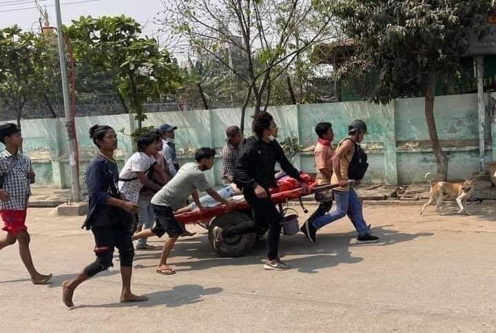 Soldiers murdered a Pregnant Woman as she tried to protect young protesters at her house. She was shot in head on Mar 13 at her house in Mandalay.

TOWARD FEDERAL UNION
#Mar13Coup
#WhatsHappeningInMyanmar
<a href="/USEmbassyBurma/">U.S. Embassy Burma</a> <a href="/UN_HRC/">UN Human Rights Council</a> <a href="/UNinMyanmar/">United Nations in Myanmar</a> <a href="/TostevinM/">Matthew Tostevin</a> <a href="/KenRoth/">Kenneth Roth</a> <a href="/freya_cole/">Freya Cole</a>