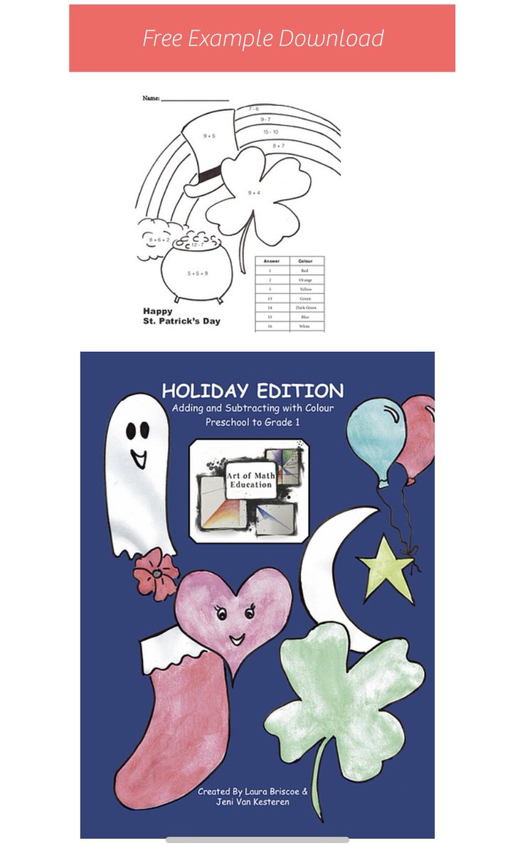 With #StPatricksDay around the corner, we have added a FREE sample colour-by-number to our site! Pre-school to Gr 2 versions ready to go, plus a blank template to make your own or differentiate for student needs! #StPatricksDay2021  artofmathed.wixsite.com/educate/colour…