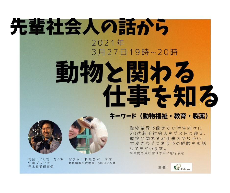 動物と関わる仕事を知る