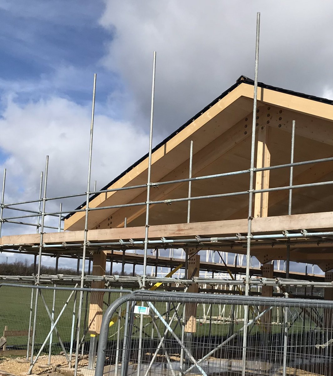 Good progress this morning on the new houses and pavilion at Chipping Campden
