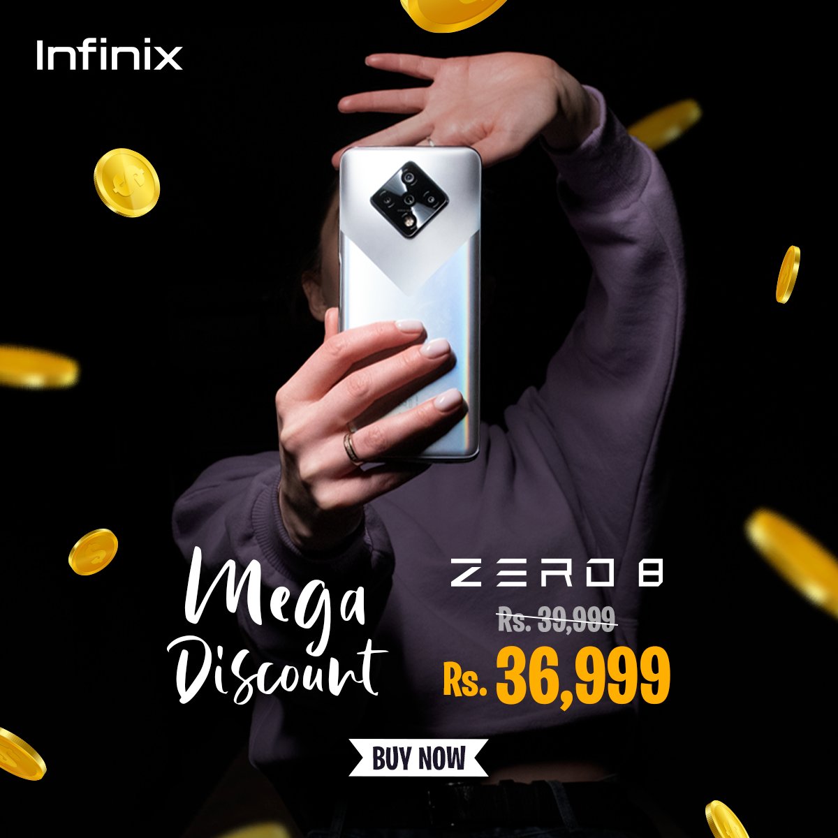 InfinixPakistan's tweet photo. It's time to save Big! Avail exclusive discount of Rs.3000 on #InfinixZERO8.
Rush to your nearest market or buy from Xpark for Rs.36,999 only:
Buy now: https://t.co/8CMt9xDY95
#InfinixPakistan #NightscapeLegend
#48MPDualSelfie #64MPNightCamera, https://t.co/v0jZfLr25T