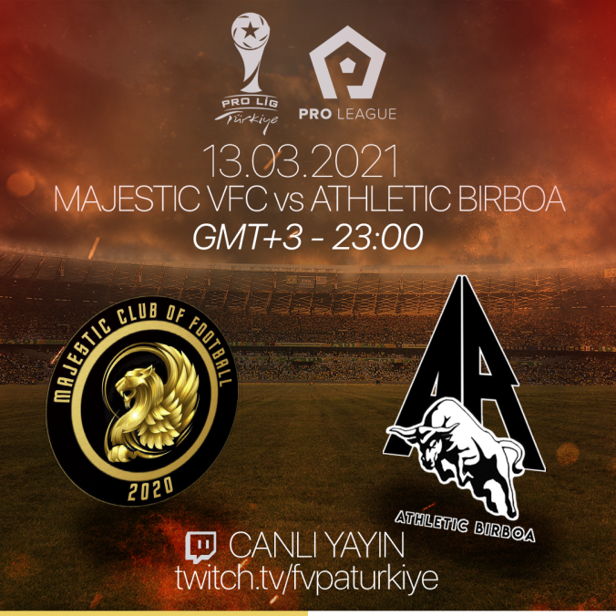 GÜNÜN İKİNCİ CANLI MAÇI !

<a href="/majestic_vfc/">Majestic Vırtual FC</a> 🆚 Athletic Birboa
📅13.03.2021
🕘23.00 TSI
📺twitch.tv/fvpaturkiye

#IPCCTürkiye