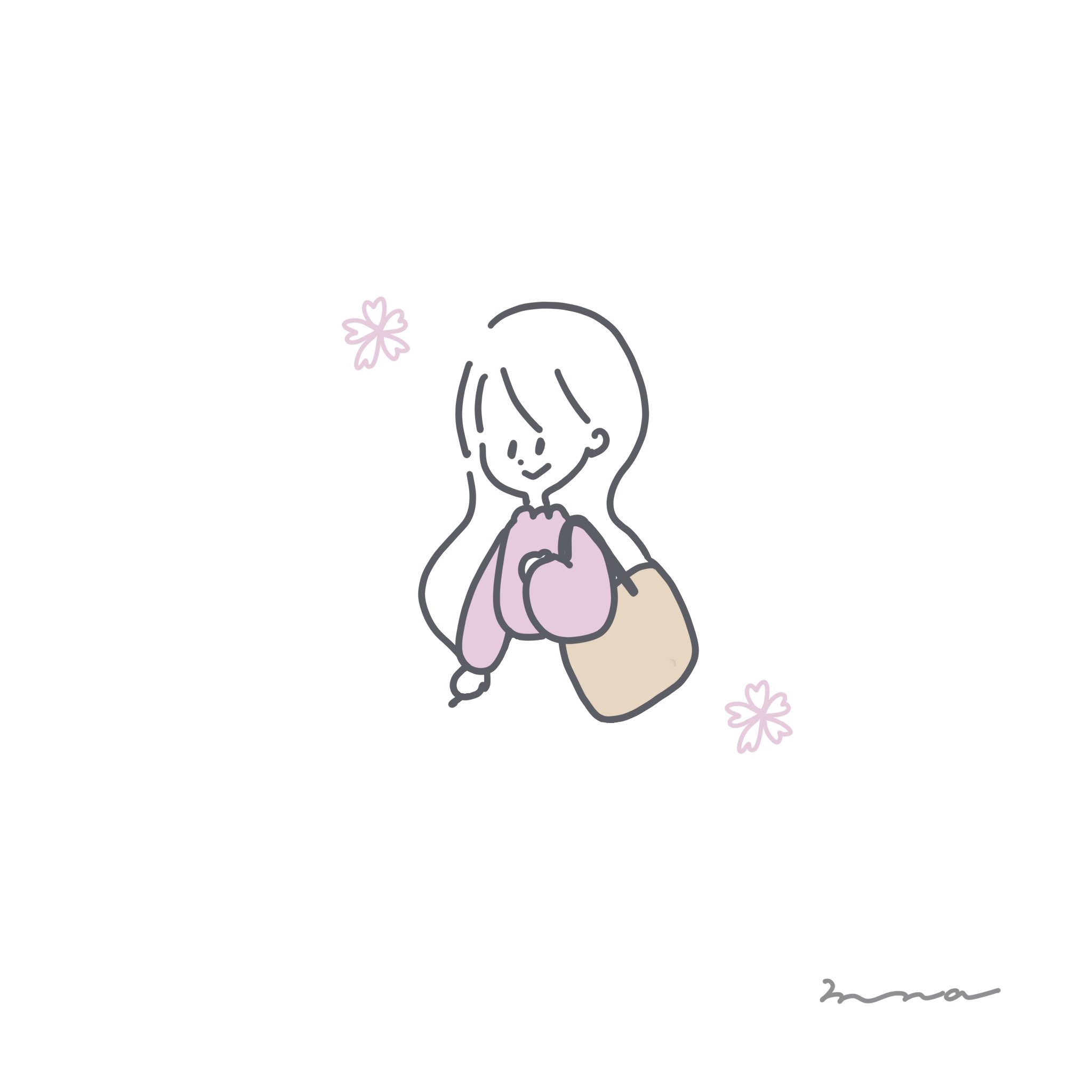 Miina ミイナ イラスト 春のお出かけ るん 春 おでかけ 女の子 ストーリー 壁紙 シンプルイラスト ゆるいイラスト イラスト 線画 絵描きさんと繋がりたい イラスト好きな人と繋がりたい パステルカラー 保育 保育 イラスト Girl