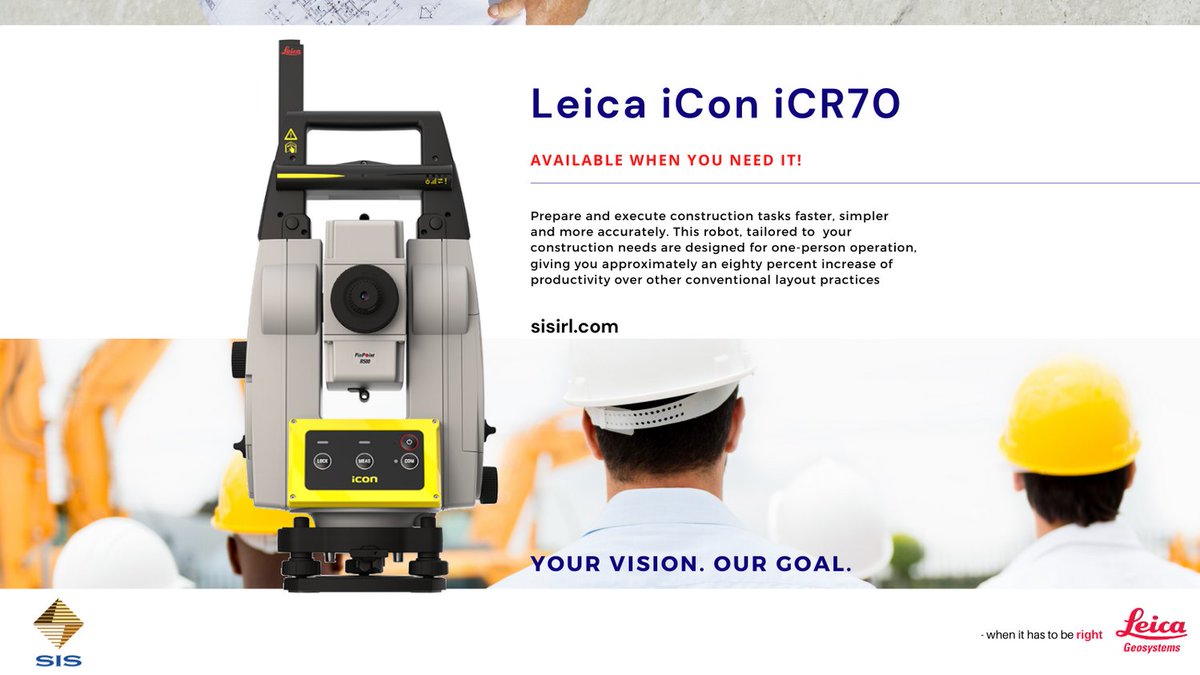 ServicesSurvey's tweet photo. The Leica Icon iCR70 total station is your best partner for construction layout, helping you to simplify your work on site. To be on time and under budget.
https://t.co/WJdSigTk4X
#sis #leicageosystems #construction #CC80 #surveying #icr70 #3D #totalstation #capture https://t.co/w33eibv7Ul