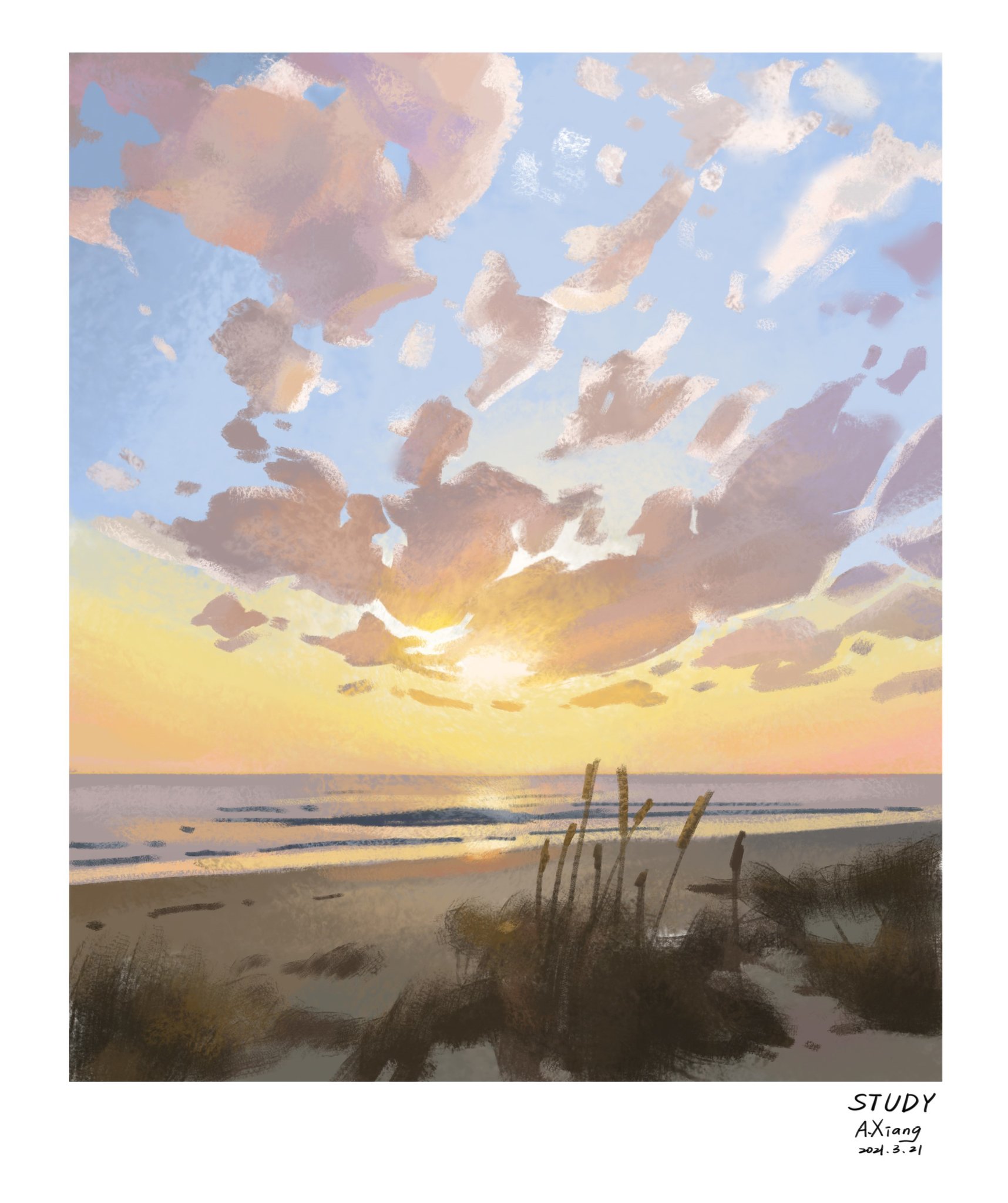 A Xiang 色彩練習 Art Digitalart Study Practice Illustration 插畫 風景 練習風景から 練習https T Co Urqrie6iwj Twitter