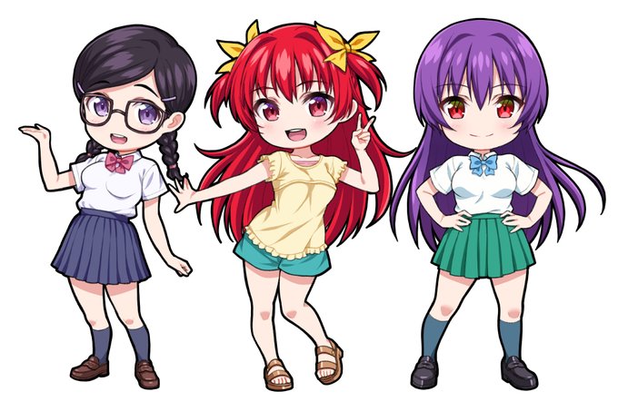 3人並べてみました 