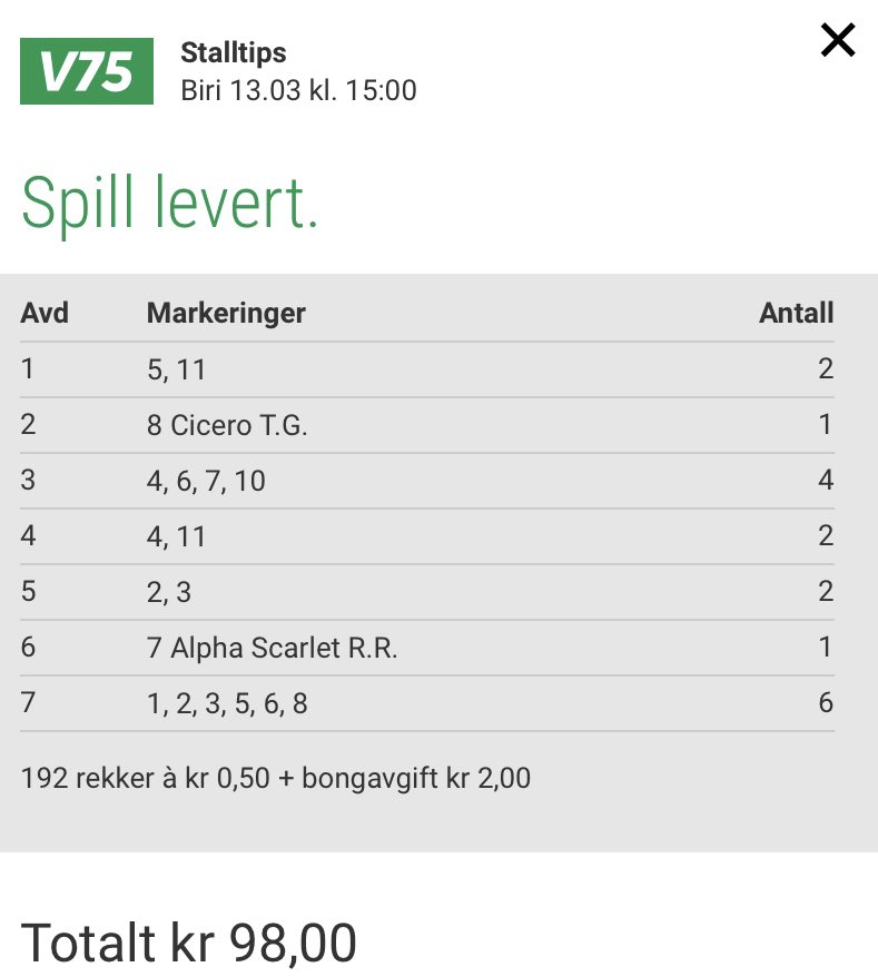 anderstanem's tweet image. Mange som vinner om denne går inn vel🤷‍♂️🦄👊 #TassEllerDass #V75