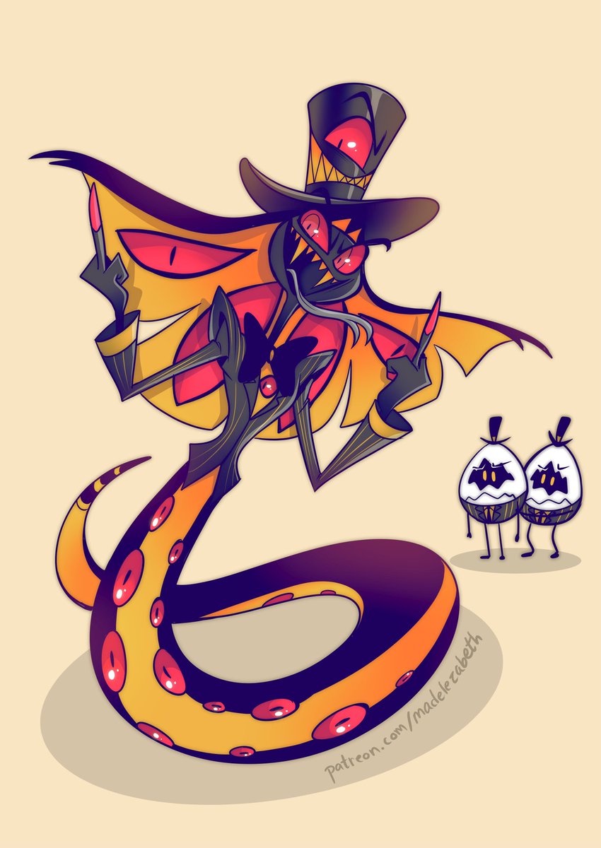 madelezabeth's tweet photo. Sir pentious from last night's stream! #HazbinHotel #hazbinhotelsirpentious  Join my patreon for weekly art streams ❤️ Next week is my request stream where I draw patron OCs https://t.co/mTnYlZkFyL https://t.co/GN0q66xPaT