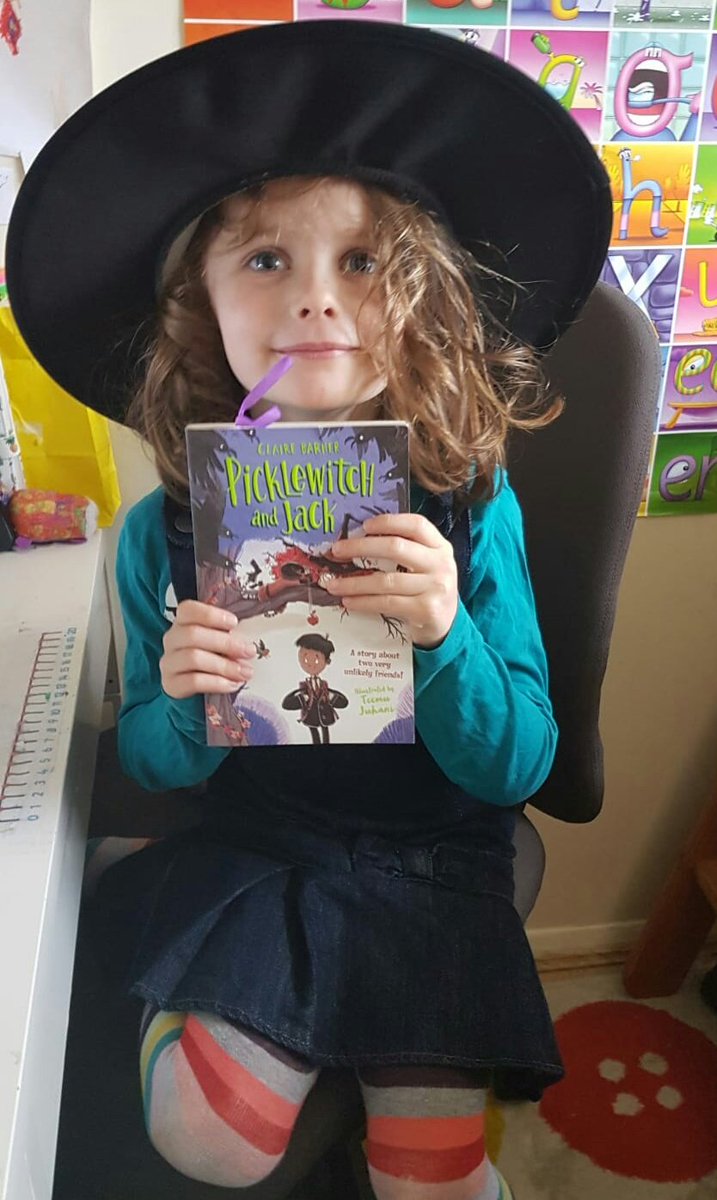 jonesgarethp's tweet photo. This year for World Book Day my daughter dressed up as one of our favourite chatacters, @clairebarker's Picklewitch. https://t.co/oUlnB0cpux