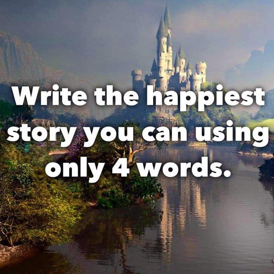 jimkwik's tweet image. Write the happiest story you can using only 4 words.