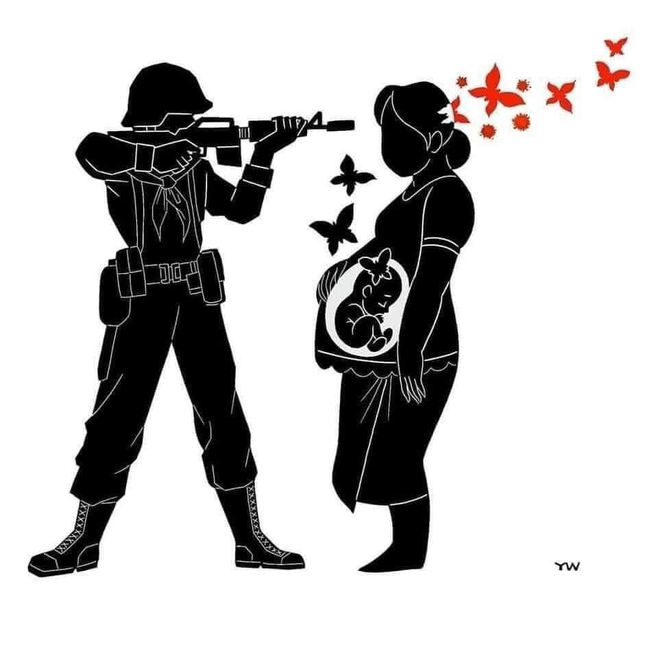 today  a pregnant woman shot and killed by myanmar military and police 💔💔💔

#HearTheVoiceOfMyanmar
#JusticeForMyanmar
#WhatsHappeningInMyanmar