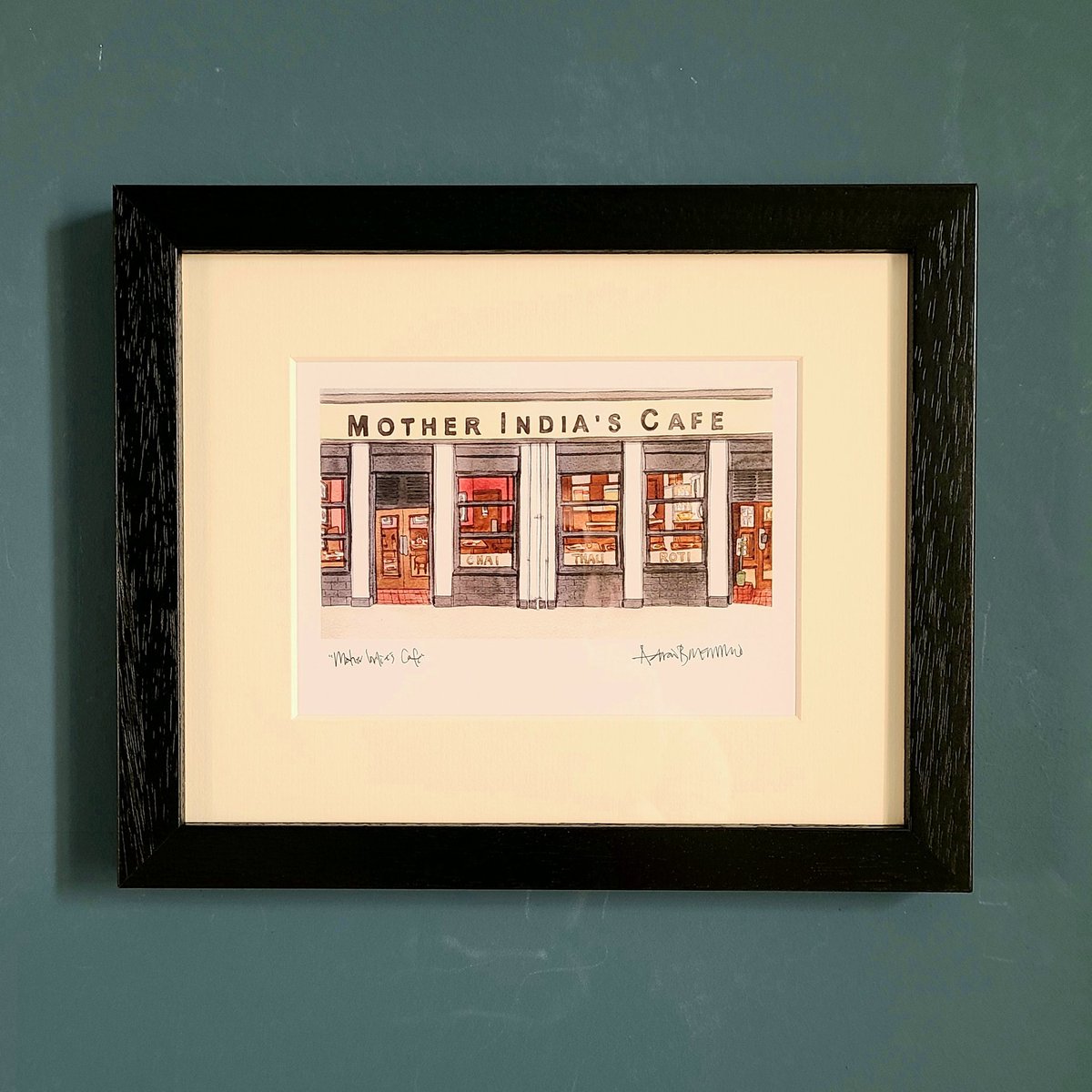 Mother India's Cafe @Official_MIndia #adrianmcmurchie #theglasgowillustrator #glasgow #glasgowprint #glasgowgifts #glasgow #glasgowrestaurant #shopscotland #motherindia #motherindiascafe