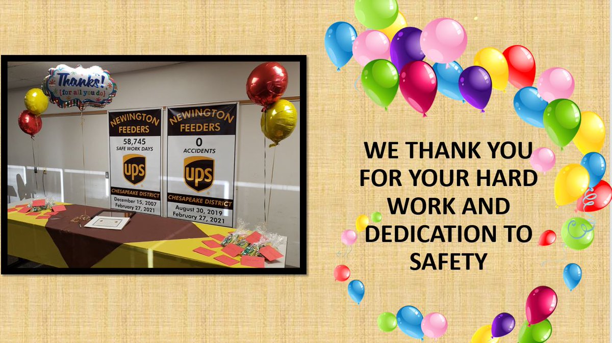 Newington Feeders Celebrates 🚛🎈🎉 58,000 Safe Work Days and over 1⃣ 1/2 years of '0' Accidents. AWESOME!!! @joesavageups @Jimgamble247 @KVUPS @Danielm99636874 @bhazen6 @GiacomanAndrea