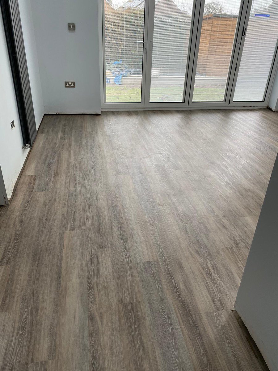 uxury vinyl planks in colour Character Limed Oak supplied and fitted to a full downstairs of a new build property for a repeat customer gives a full open plan look and feel to the property and looks amazing #chestertweets #nwalestweets