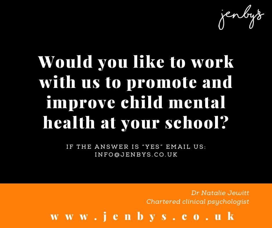We are currently recruiting NEW schools to partner with to ensure we can reach more children with the Jenby’s in Schools Project than ever before!
To find out how we can work with your school to promote and improve child mental health email us at:  info@jenbys.co.uk