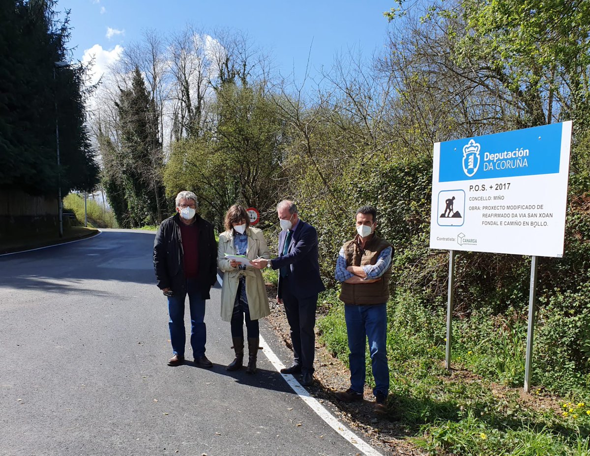 ConcelloMino's tweet photo. 🛣 O @ConcelloMino rematou os traballos de asfaltado en tres vías do termo municipal, logo dunha inversión de 80.000 euros.

⚒ As obras en #Bollo e entre #SanXoán e #Fondal están financiadas a través do Plan Único da @Depucoruna, mentres que entre Bollo e O #Cobo, por #Agader. https://t.co/GBC25ftB9A