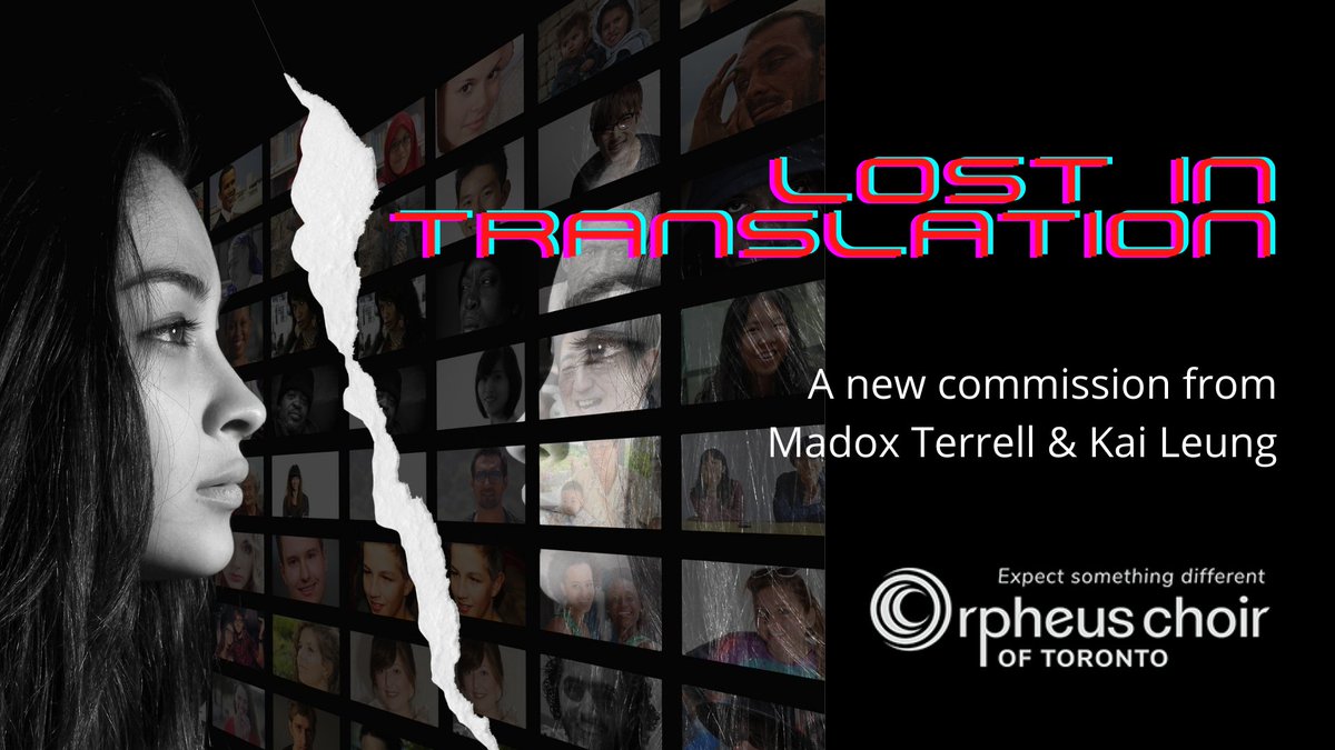 Our new commission, Lost in Translation, from Kai Leung and Madox Terrell is premiering now on YouTube.

youtu.be/d4ayKr3ZHx8

#Canadiancomposer #newmusic #canadianmusic #choir #composition #choralmusic #electronicmusic