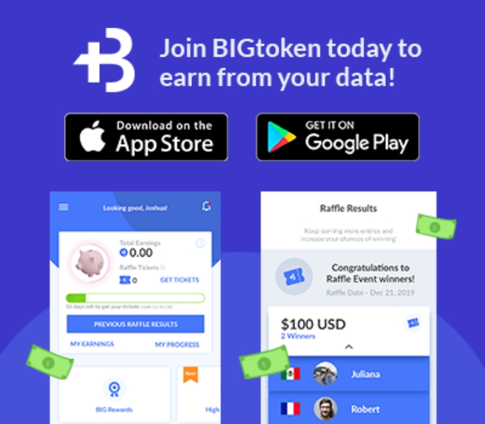 Angelo20140's tweet image. I just entered to win a cash raffle! Sign up for BIGtoken to earn rewards for your data. My code: 0OGMN9EMU bigtoken.com/download