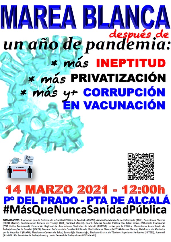 PSaniPubli_ZN's tweet image. Frente a las inconscientes medidas de #AyusoLaIncapaz la ciudadania responde en defensa #SanidadPública ACUDE mañana nos jugamos mucho @MesaDefensaSani @PSaniPubli_ZN