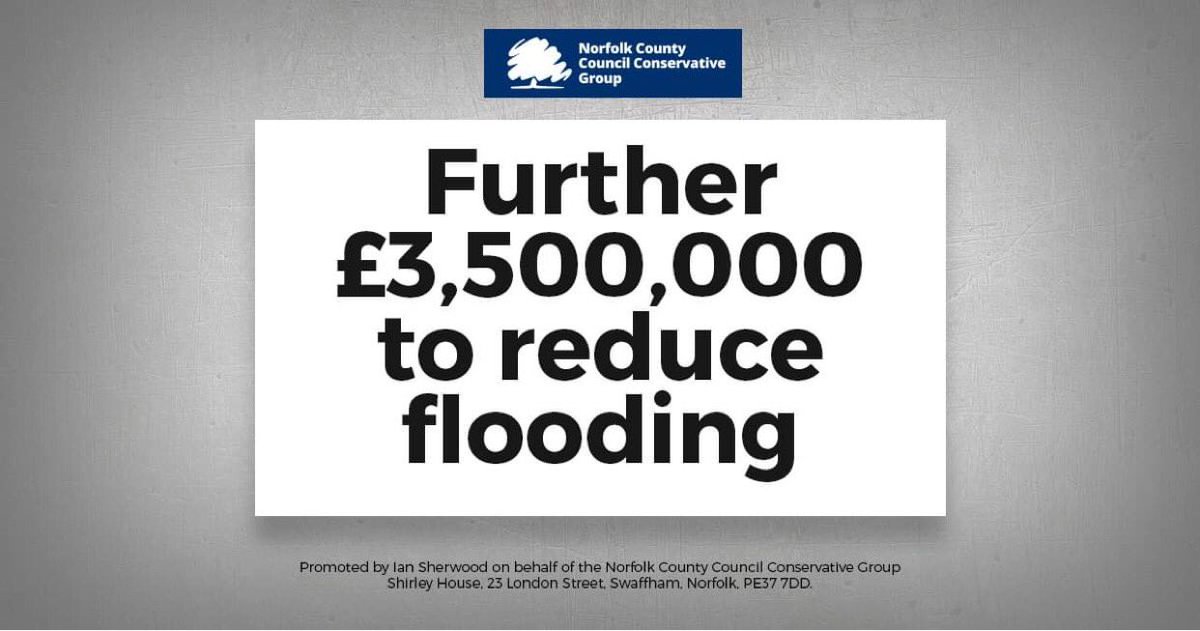 We are investing £3,500,000 to protect local communities across our County from flooding and a new Flood Alliance has also been set up