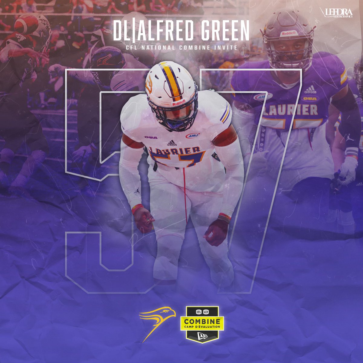LaurierFootball's tweet image. We’re excited for OL Bryce Bell @BB_classic5 &amp;amp; DE Alfred Green who are working hard in preparation for the virtual CFL National Combine! Way to go guys. 

#SoarAbove #CFL