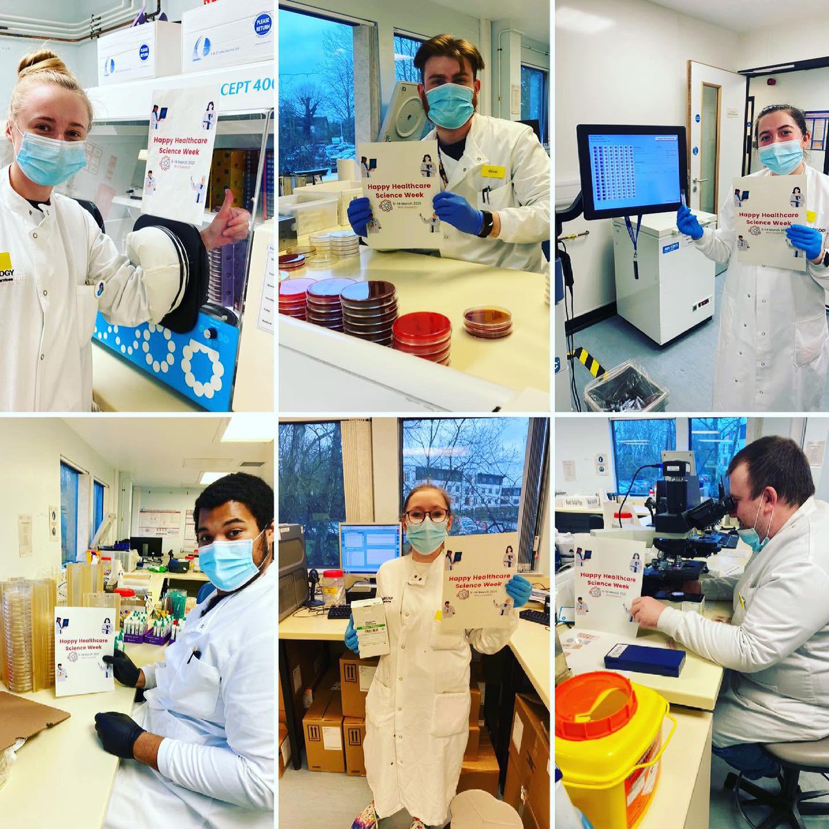 broomfieldmicro's tweet photo. This week is #Healthcare #Science Week, an annual programme aimed at promoting the amazing work of healthcare science professionals. Here are some of our amazing #Team at work making a difference to patient’s lives #HCSweek21 #AtTheHeartOfHealthcare #Microbiology https://t.co/siKGGOII7O