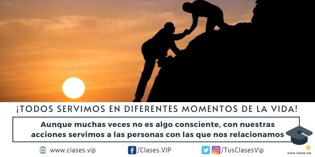 TusClasesVIP's tweet photo. #PorSiTeLoPerdiste: ¡Todos 𝙎𝙚𝙧𝙫𝙞𝙢𝙤𝙨 en diferentes momentos de la vida!

Aunque muchas veces no es algo consciente, con nuestras acciones servimos a las personas con las que nos relacionamos. https://t.co/yFk66j6QJy
