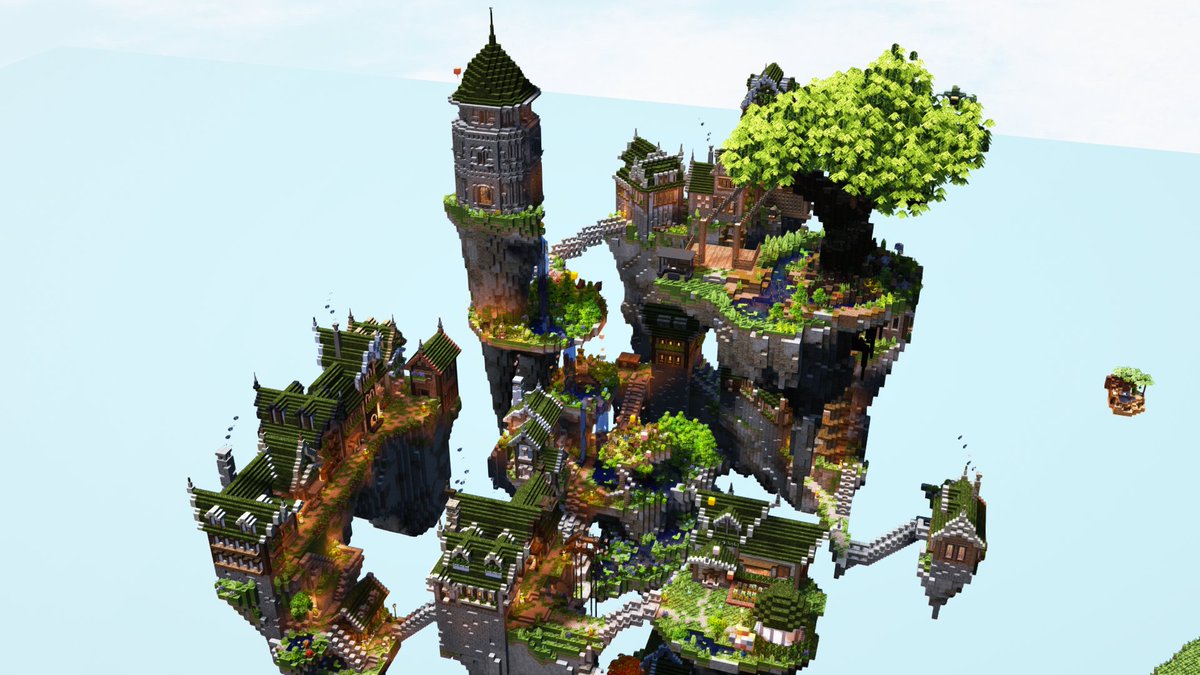 Chabo 美鈴さんの新作 プエンテ島 です すべての諸島は橋とリフトで繋がり 集落を形成すると宏壮な景色になります Created By Misuzu 44 空島建築メンバー募集 ちゃぼ鯖 Cocricot Minecraft マイクラ建築 Minecraft建築コミュ T