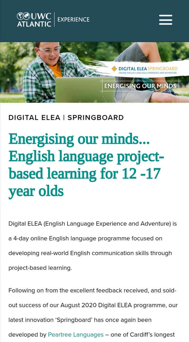 Countdown is on to enrol for Digital ELEA Springboard! Limited places uwcatlanticexperience.com/digital-elea-s…
#teamELEA