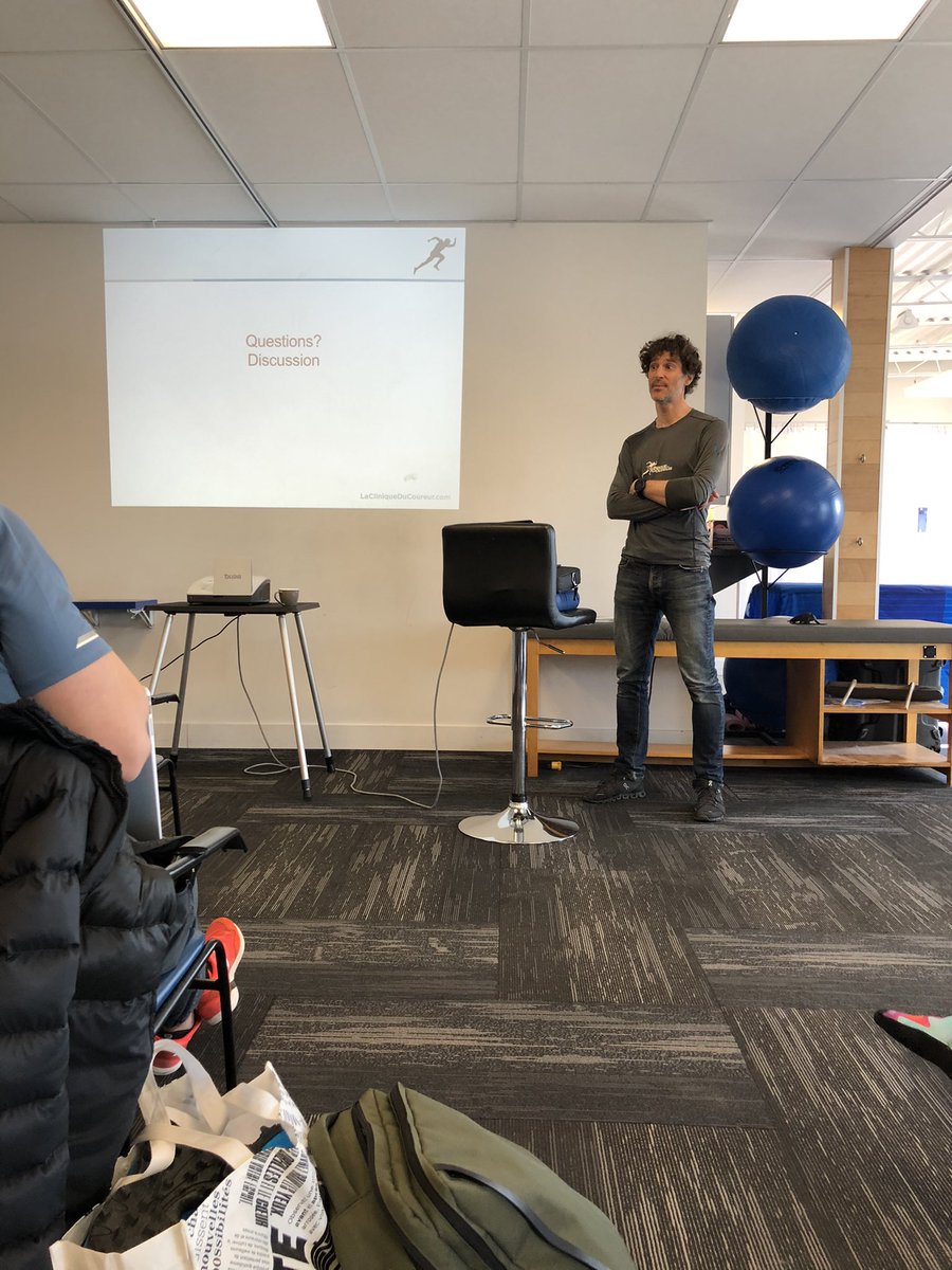 mariethiv's tweet photo. [formation physio] la quantification du stress mécanique, partout et tout le temps👌🏃‍♀️🏃‍♂️ @CliniqueCoureur #qsm #expert2point0 https://t.co/H2b0lo5suL