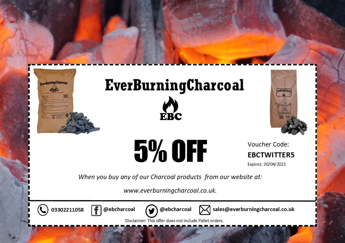 Summer is almost upon us, don't forget to stuck up on our Restaurant Grade Charcoal.