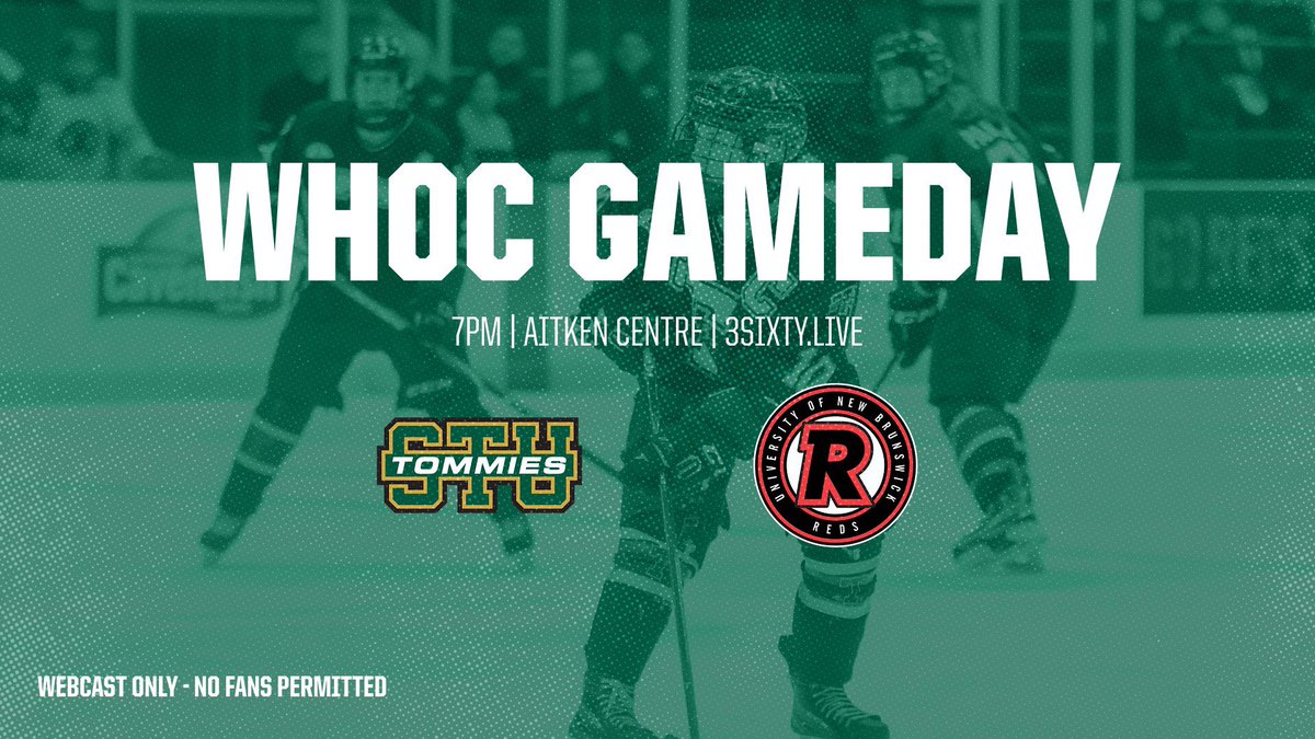 TommiesSTU's tweet image. Let’s hit the ice it’s Gameday!

Online only - No spectators permitted 

💻 3Sixty.Live 

⏰ 7pm
STU Tommies at UNB Reds 

#ReturnToAction #GoTommies #Hockey