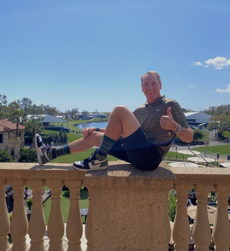 CaraBanksNBC's tweet photo. There were a lot of good storylines on Friday at #THEPLAYERS but none were closer to home for me than John McLaren repping the @RCPgolfclub socks! Helping guide @Paul_Casey to a 2nd round 67 @TPCSawgrass πππΌ #johnnylongsocks https://t.co/MZLSc56ex0