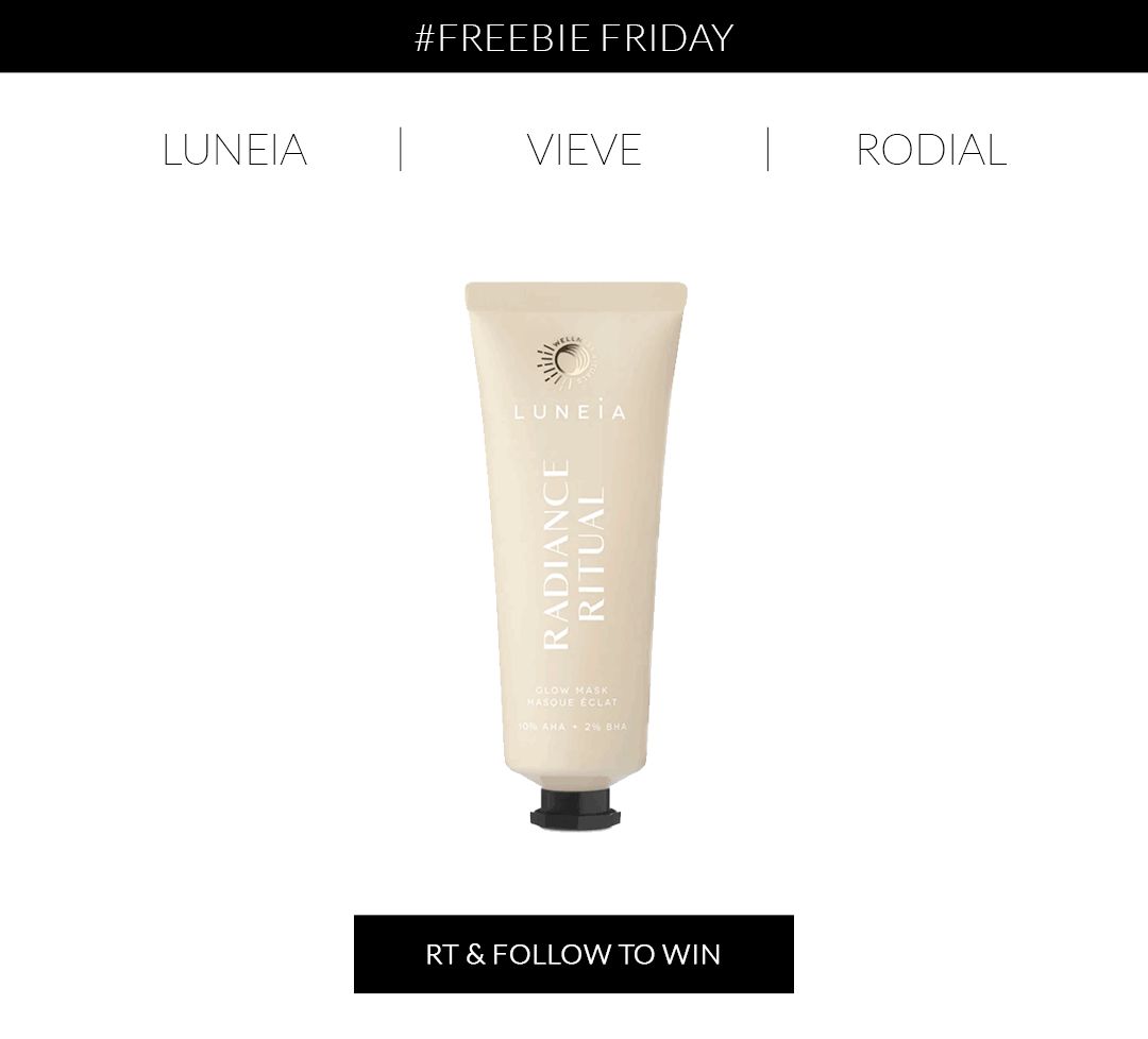 cohorted's tweet photo. FREEBIE FRIDAY ✨ 

#WIN #LUNEIA RADIANCE RITUAL MASK, #VIEVE MODERN ESSENTIALS LIPSTICK &amp; #RODIAL SMOKEY EYE PEN 🤍

Simply:
-Like
-Retweet
-Follow @cohorted &amp; @rodialbeauty 

#GIVEAWAY ENDS 15/03/21 ⛅ https://t.co/1V8vJKSDrv