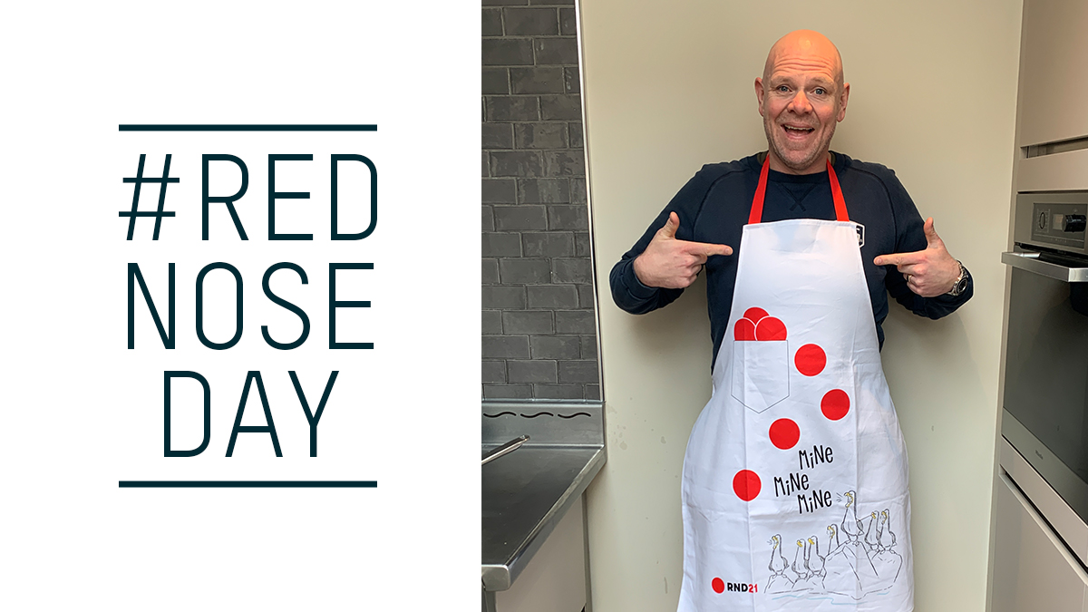 I’m really proud to be involved in this year’s #RedNoseDay @comicrelief campaign wearing this wonderful apron available online at @TKMaxx_UK all featuring iconic @Pixar characters #funnyispower 
#TomKerridge #TomsPirates