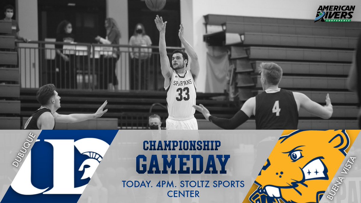 UDHoops's tweet photo. Championship Saturday!

It goes down this afternoon in Stoltz for the ARC championship game! We face the #2 seed Buena Vista Beavers for the title. 

Tip-off 4PM.
Watch: https://t.co/3ynjLcSS0M
#d3hoops #rollriversMBB https://t.co/nT6gDYp9vQ